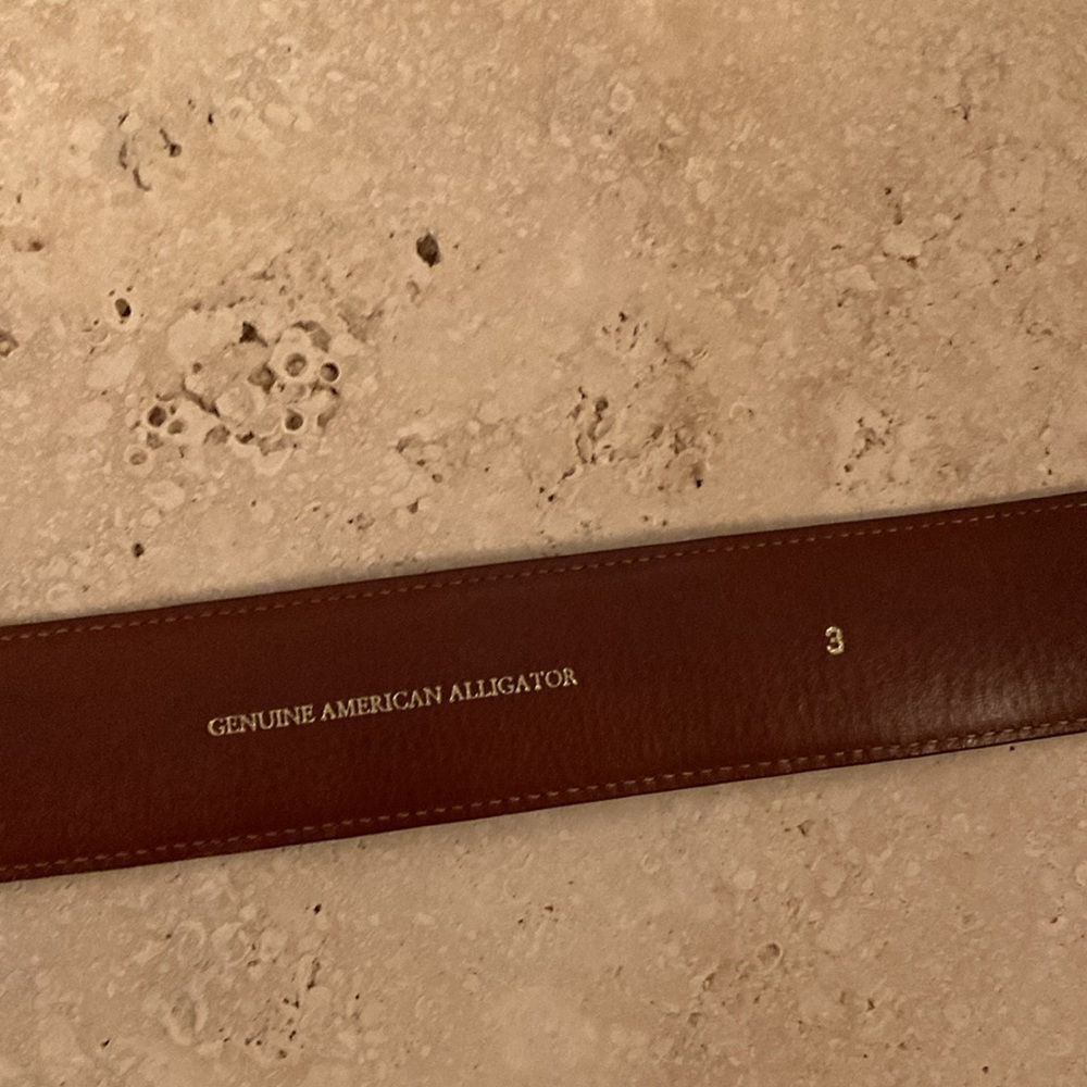 Kieselstein-Cord Sun with Black Alligator Belt, Size 3. - Picture 5 of 9
